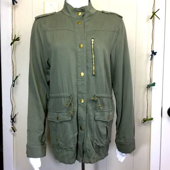 Divided Jackets & Blazers - H&M Divided olive army green utility jacket wom 6